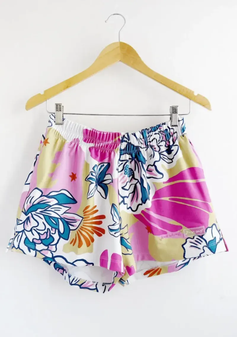 Short de rústico - Elsa con estampa excl. Flores Rosa Talle XL - Haya Paz