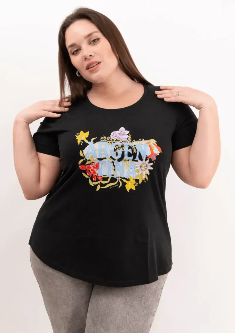 Remera de algodón escote redondo - Cápsula Arg. Argentina Talle L - Haya Paz