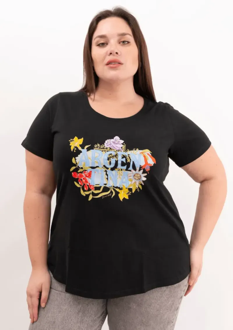 Remera de algodón escote redondo - Cápsula Arg. Argentina Talle L - Haya Paz