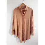 Camisa de lino - Tostado Talle XL - Haya Paz
