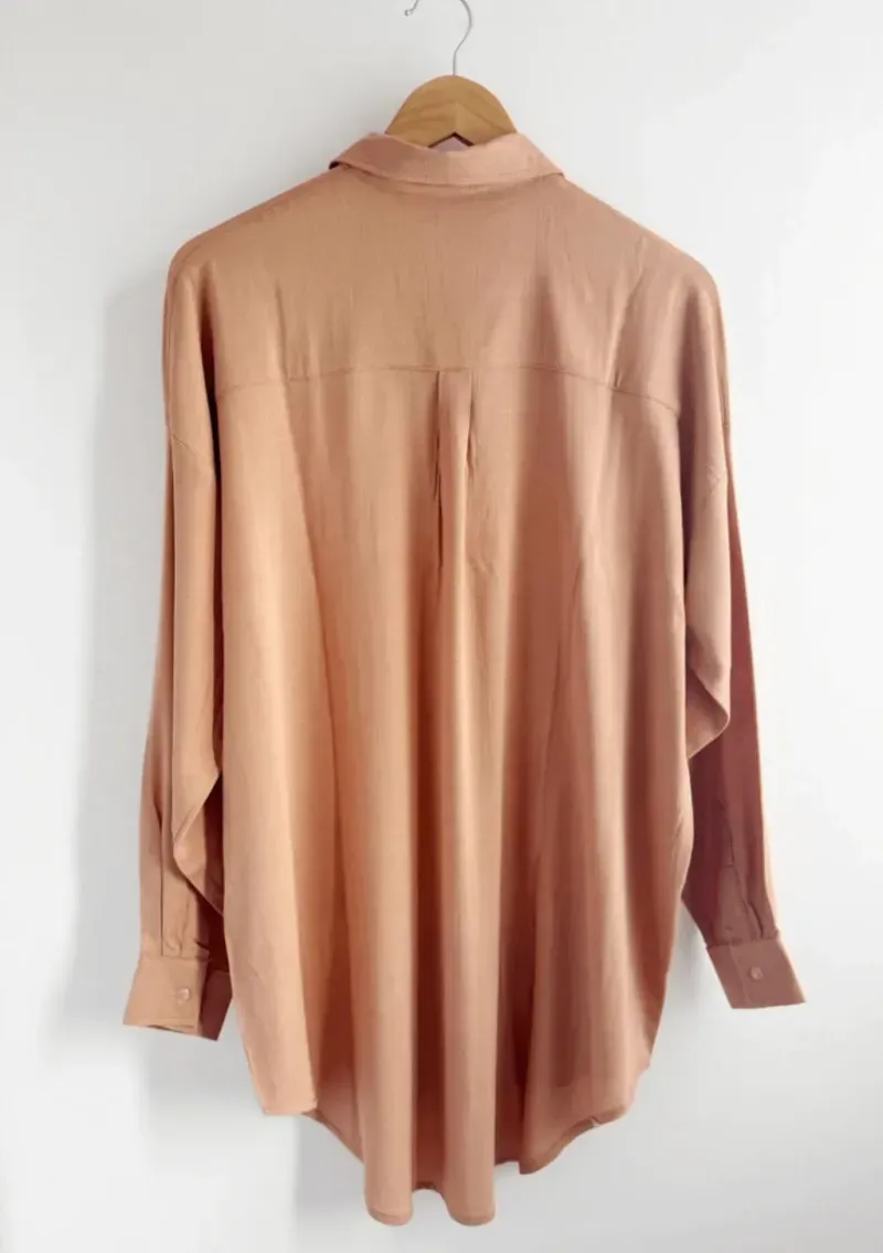 Camisa de lino - Tostado Talle 3XL - Haya Paz