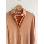 Camisa de lino - Tostado Talle 3XL - Haya Paz