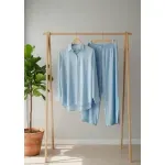 Pantalón de lino - Bruna Celeste Talle 3XL - Haya Paz