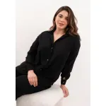 Camisa de lino - Negro Talle XXL - Haya Paz