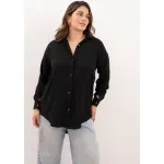 Camisa de lino - Negro Talle XXL - Haya Paz