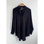 Camisa de lino - Negro Talle XXL - Haya Paz