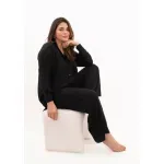 Camisa de lino - Negro Talle XXL - Haya Paz