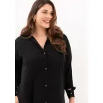 Camisa de lino - Negro Talle XXL - Haya Paz