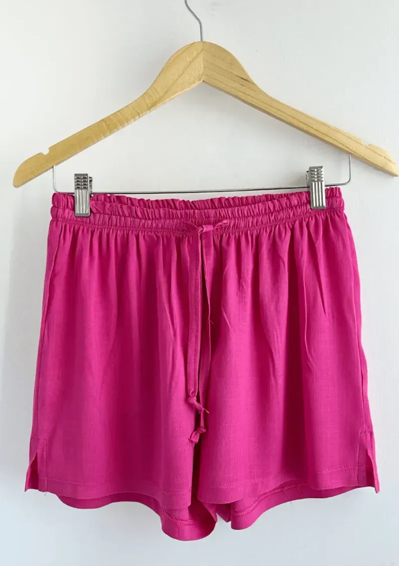 Short Mila - Lino Fucsia Talle M - Haya Paz