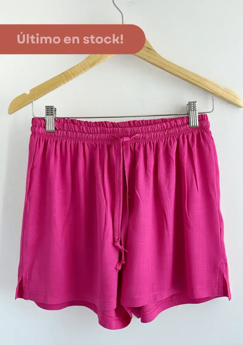 Short Mila - Lino Fucsia Talle M - Haya Paz