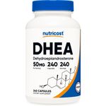 Suplemento Nutricost DHEA NC DHEA50 50 mg 240 capsulas sin gluten sin soja