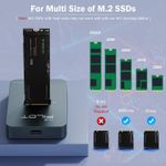 Lector Adaptador SSD M.2 NVMe SATA a USB C AMZPILOT Pilot SD03 10Gbps Carcasa de Aluminio