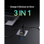 Cargador de Pared GaN GravaStar Alpha65 65W 3 Puertos 2 USB-C 1 USB-A Diseño Robot