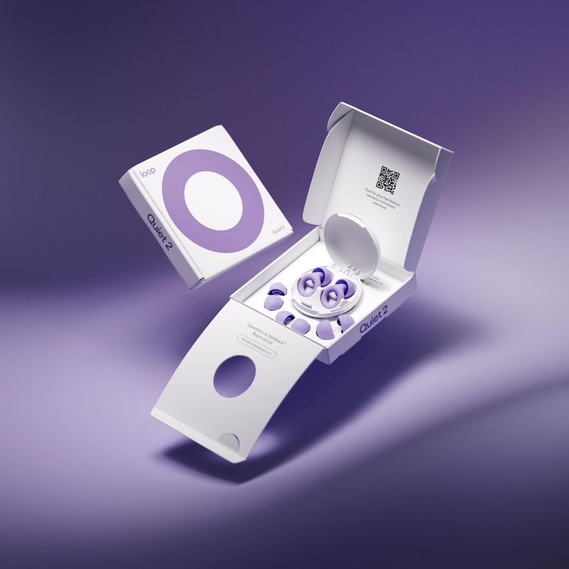 Tapones para los oídos Loop Quiet 2 Reducción de Ruido 24dB Silicona Reutilizable con 4 Tamaños de Almohadillas