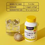 Suplemento Vitamina K2 Healthy Origins MK-7 100 mcg 180 Cápsulas Blandas