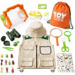TOY Life Kit Explorador Infantil con Accesorios de Safari Lupa Red Telescopica y Mas para Niños y Niñas de 3 a 12 Años