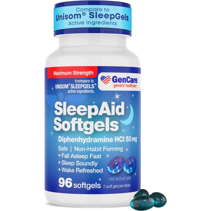 Suplemento Sueño GenCare Difenhidramina 50mg 96 Cápsulas