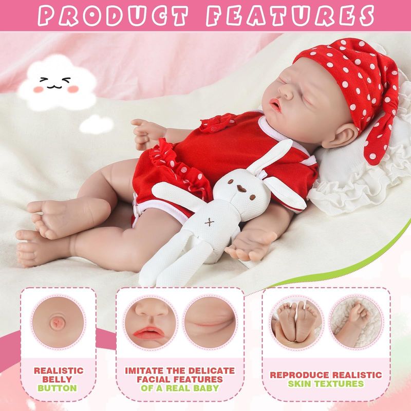 Muñeca Reborn Ivita WG1528 Silicona Realista Niña