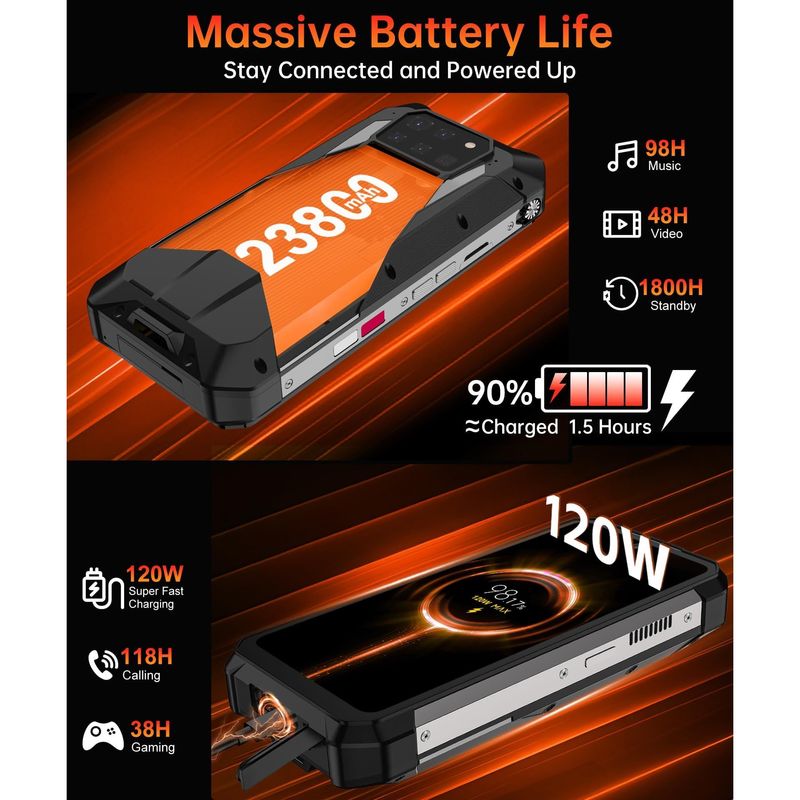 Smartphone Resistente 8849PRO Tank 3 Pro 5G 32GB RAM 512GB ROM Proyector Bateria 23800mAh