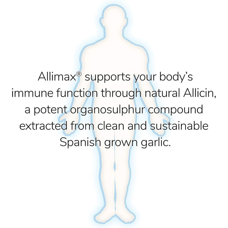 Suplemento de Alicina Allimax Pro 450 mg 100 Cápsulas Vegetarianas