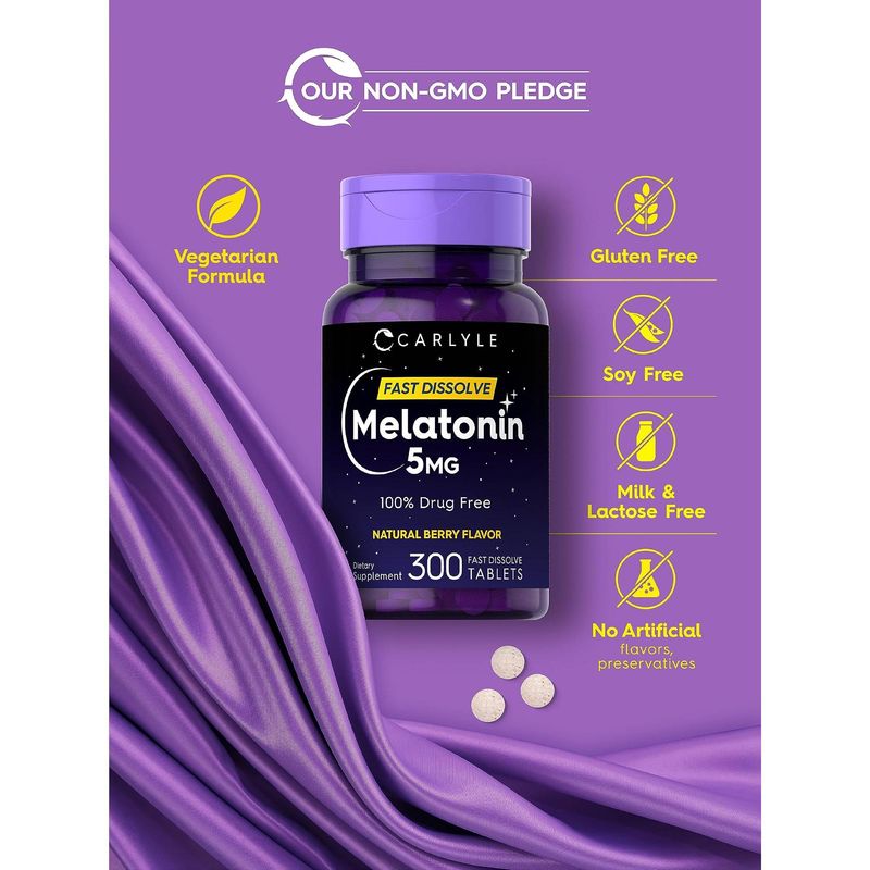 Melatonina Carlyle 5mg 300 Tabletas Disolucion Rapida