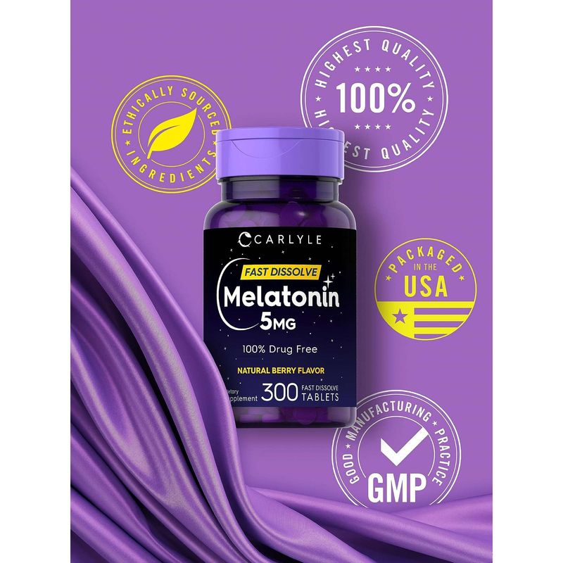 Melatonina Carlyle 5mg 300 Tabletas Disolucion Rapida
