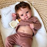 Muñeca Bebe Reborn Anano Bettie 01 Silicona Cuerpo Completo Con Accesorios 45cm