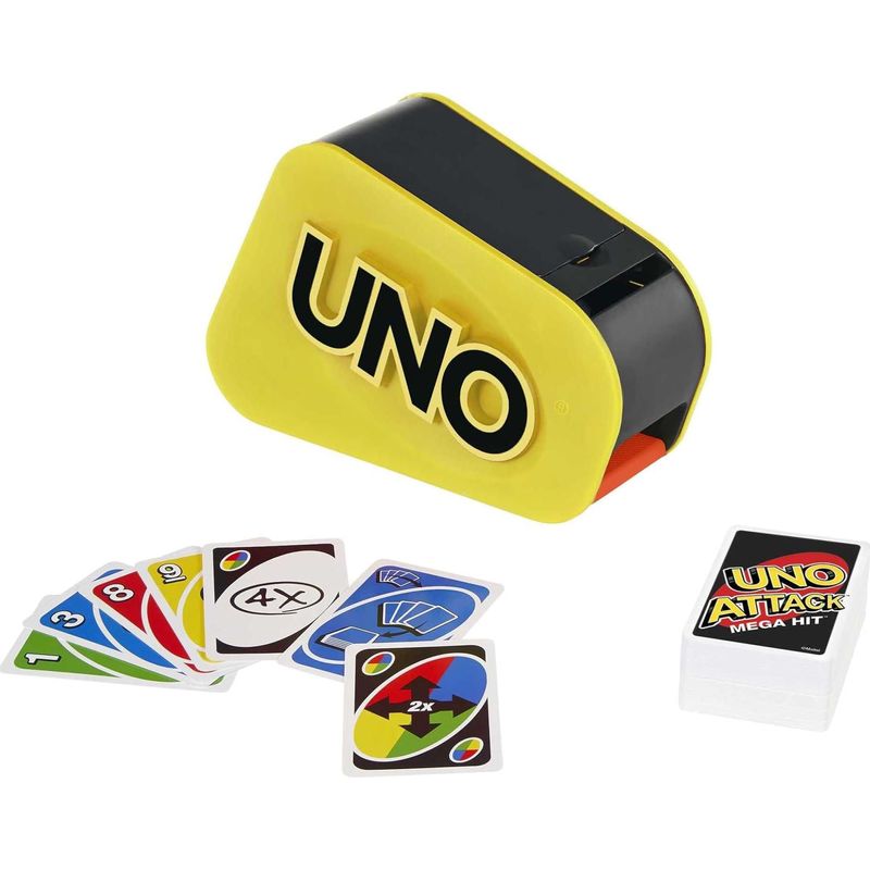 Mattel Games: Juego de cartas UNO Attack Mattel GXY81 con lanzador electrónico de cartas