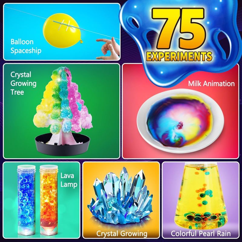 JOPSHEEN Kit Experimentos Ciencia Niños Química STEM Juguetes Educativos Regalo
