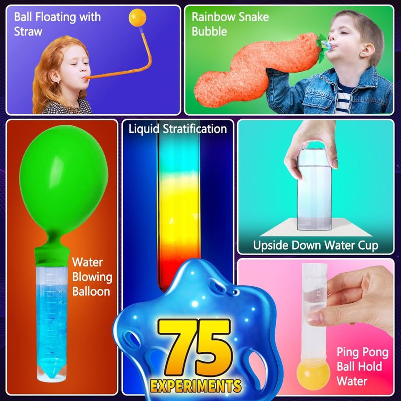 JOPSHEEN Kit Experimentos Ciencia Niños Química STEM Juguetes Educativos Regalo