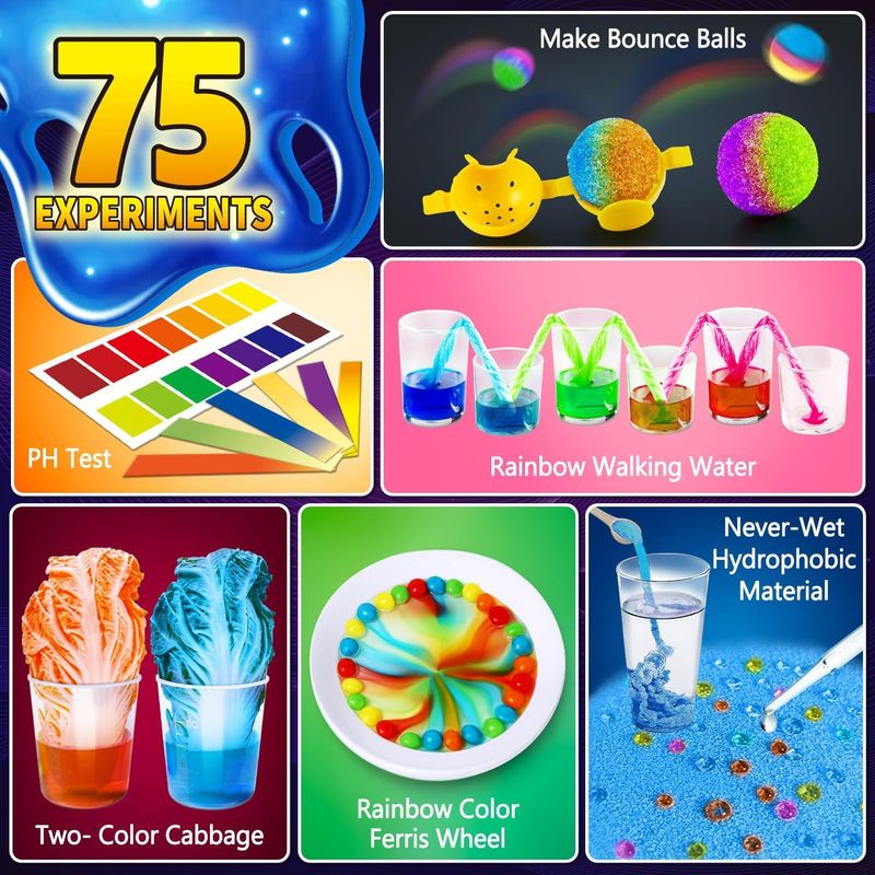JOPSHEEN Kit Experimentos Ciencia Niños Química STEM Juguetes Educativos Regalo