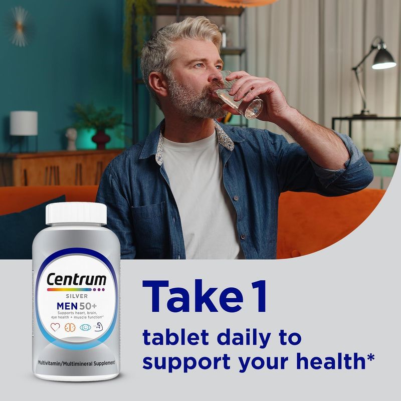 Multivitamínico Centrum Silver Men 50 Plus 200 Tabletas