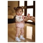Muñeca Bebe Reborn Kawayii NJ 26NPK3075 005 Realista De Vinilo 66 Centimetros Con Accesorios