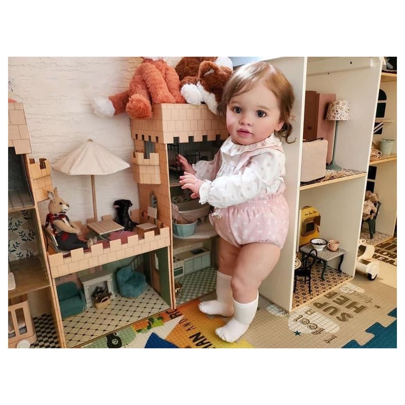 Muñeca Bebe Reborn Kawayii NJ 26NPK3075 005 Realista De Vinilo 66 Centimetros Con Accesorios