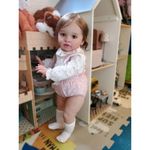 Muñeca Bebe Reborn Kawayii NJ 26NPK3075 005 Realista De Vinilo 66 Centimetros Con Accesorios