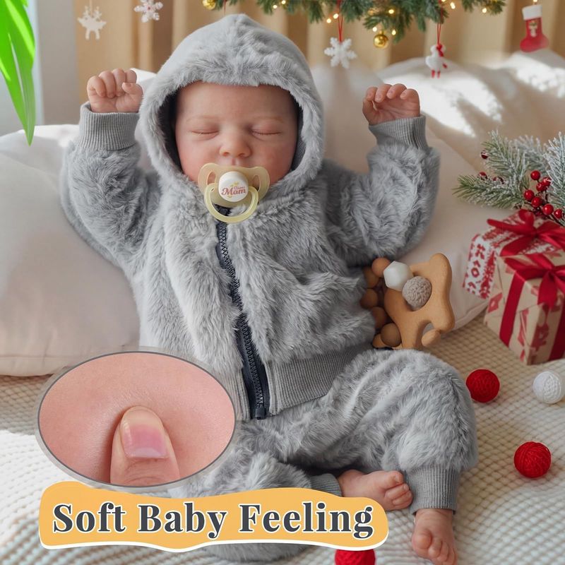 BABESIDE Muñeca Bebé Reborn 17 Pulgadas Cuerpo Completo Vinilo Niño Realista