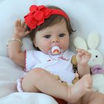 Muñeca Bebe Reborn SCOM BABY005 Realista Silicona Cuerpo Suave 18 Pulgadas