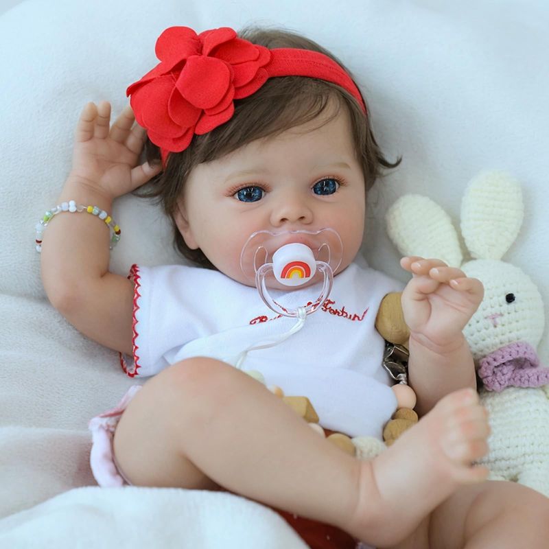 Muñeca Bebe Reborn SCOM BABY005 Realista Silicona Cuerpo Suave 18 Pulgadas