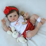 Muñeca Bebe Reborn SCOM BABY005 Realista Silicona Cuerpo Suave 18 Pulgadas