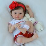 Muñeca Bebe Reborn SCOM BABY005 Realista Silicona Cuerpo Suave 18 Pulgadas