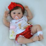 Muñeca Bebe Reborn SCOM BABY005 Realista Silicona Cuerpo Suave 18 Pulgadas