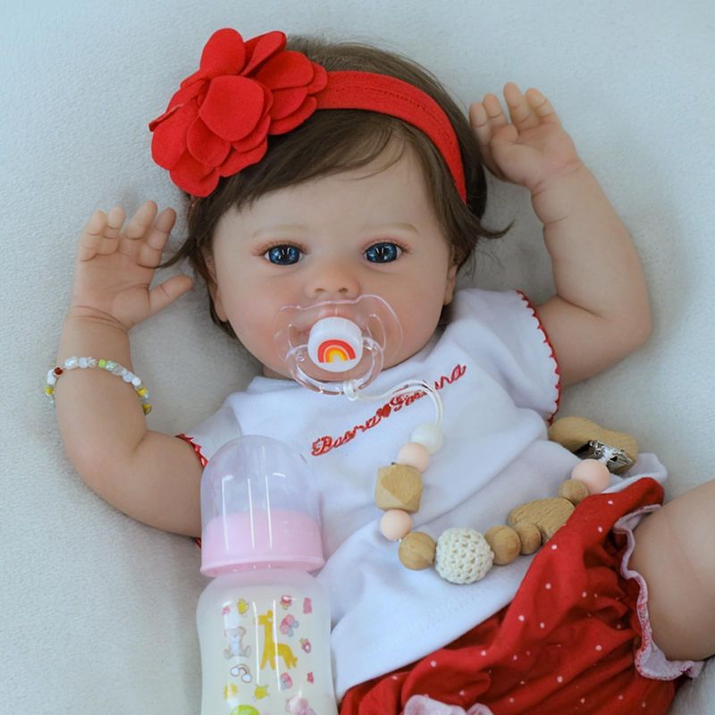 Muñeca Bebe Reborn SCOM BABY005 Realista Silicona Cuerpo Suave 18 Pulgadas