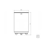 Cesto de Residuos Bella Tramontina de Acero Inoxidable Scotch Brite, Ruedas y Tapa de MDF Negro 65 l