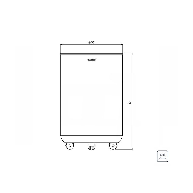 Cesto de Residuos Bella Tramontina de Acero Inoxidable Scotch Brite, Ruedas y Tapa de MDF Negro 65 l
