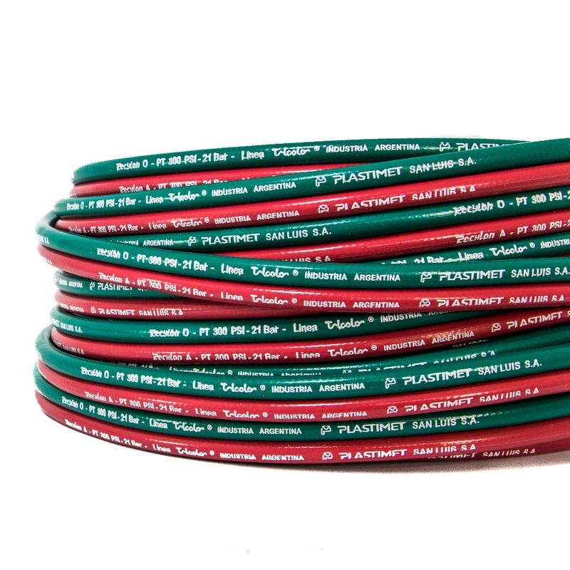 Plastimet: Manguera Oxigeno-Acetileno 6x8 Mm x 50 Mts
