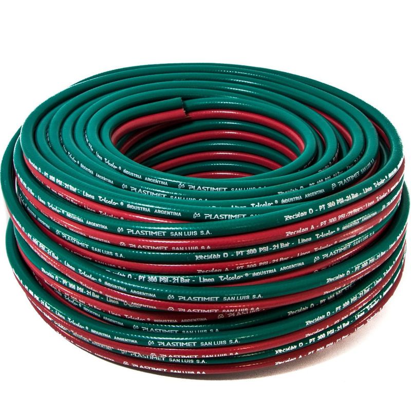 Plastimet: Manguera Oxigeno-Acetileno 6x8 Mm x 50 Mts