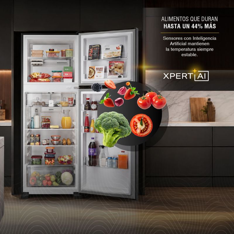 Heladera Whirlpool Negra Xpert AI No Frost Inverter 535 / 510 Lts