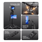 Trípode Inteligente Seguimiento Facial 360° Bluetooth 180cm