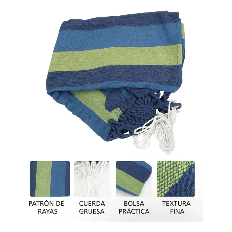 Hamaca Para Camping Paraguaya Con Bolso Premium