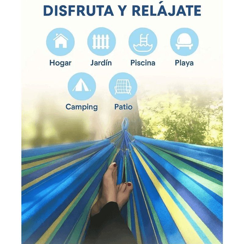 Hamaca Para Camping Paraguaya Con Bolso Premium